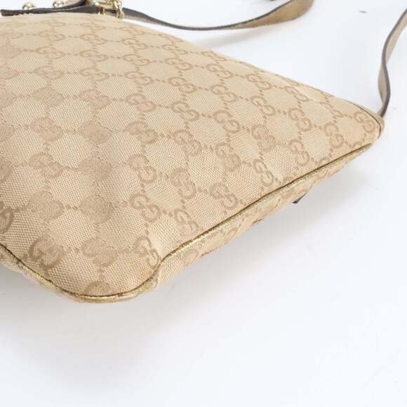 Gucci GG Canvas with Charm 144388 Leather Shoulder Bag/Crossbody Bag Beige Wo... - Picture 4 of 9